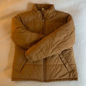 Brown puffer coat